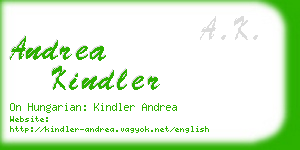 andrea kindler business card